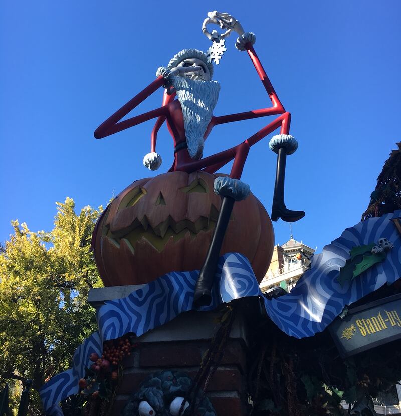 Jack Skellington is just one of the many additions that occur when the Haunted Mansion gets its holiday season overlay in the latter part of the year.