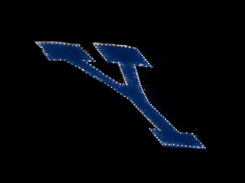 BYU lights the "Y" to honor President Jeffrey R. Holland, president of the Quorum of the Twelve Apostles, on the day of his funeral, on Wednesday, Dec. 31, 2025.