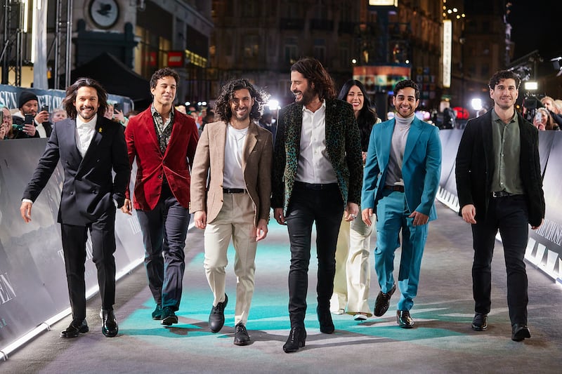 Members of “The Chosen” cast attend the show’s premiere in London.