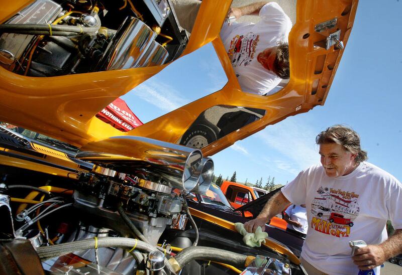 Barte Hess details his 1963 Chevy Nova SS during the Keep On Rollin' Charity Car Show at Brighton Ski Resort on July 26, 2008. Did you hear the one about the Chevy Nova that flopped in Latin America because "no va" means "it doesn't go" in Spanish? Sorry,