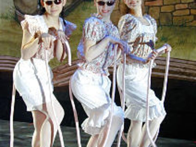 Keiko Nakamura, left, Danielle Genest and Melissa Sadler as "The Three Blind Mice."