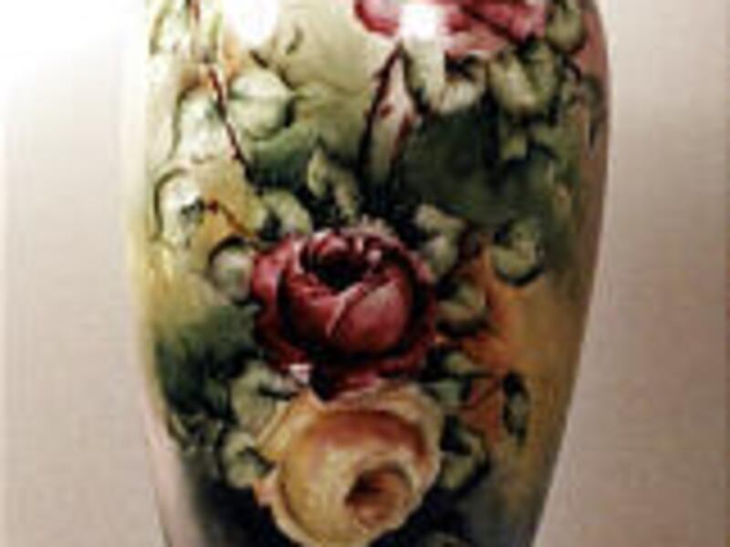 The estimated value of this Willets Belleek vase, which was made in Trenton, N.J., is about $500.