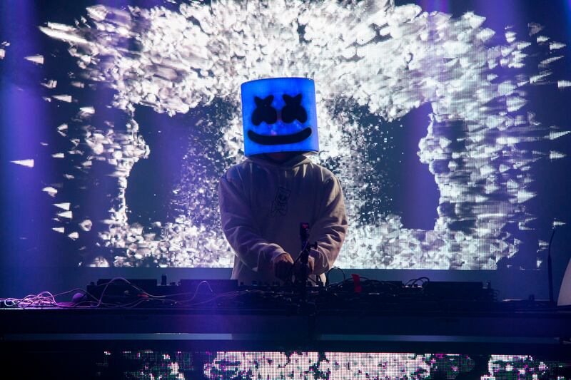 Marshmello performs during the KAOS Dayclub & Nightclub at Park City Live on Saturday, January 26, 2019, in Park City, Utah. (Photo by Barry Brecheisen/Invision for Park City Live/AP Images)