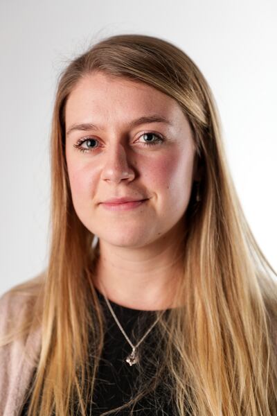 Suzy Thornock, 20, poses for a photo at the Deseret News in Salt Lake City on Tuesday, Oct. 9, 2018.