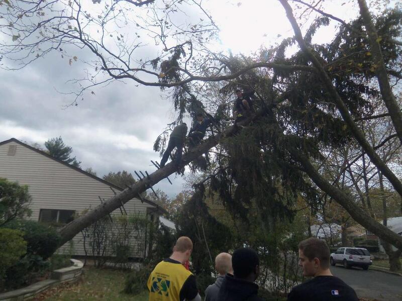Oct. 31, 2012, LDS Missionaries help out with the cleanup effort in New York after Hurricane Sandy tore up the East Coast.