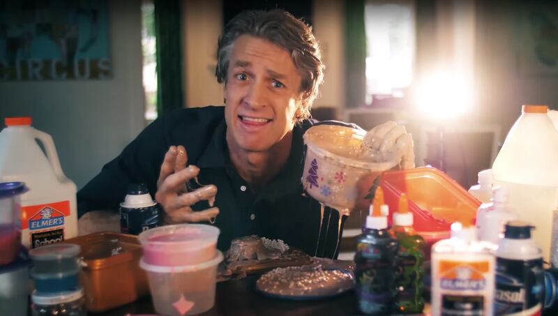 Father Penn Holderness sings about the struggles of living with a daughter who really likes making slime in the family's most recent YouTube video, "Slime After Slime."