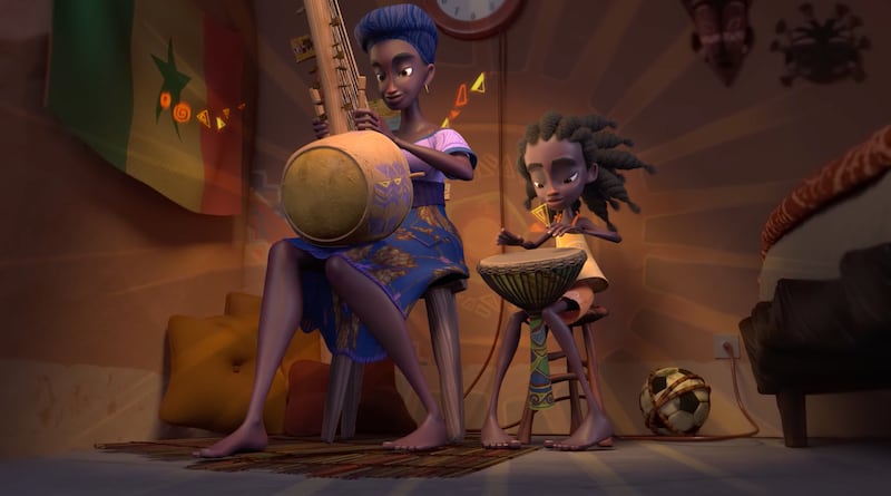 A girl in Senegal tired of long days harvesting salt with her mother notices the music in her work in the BYU film “Salt.”