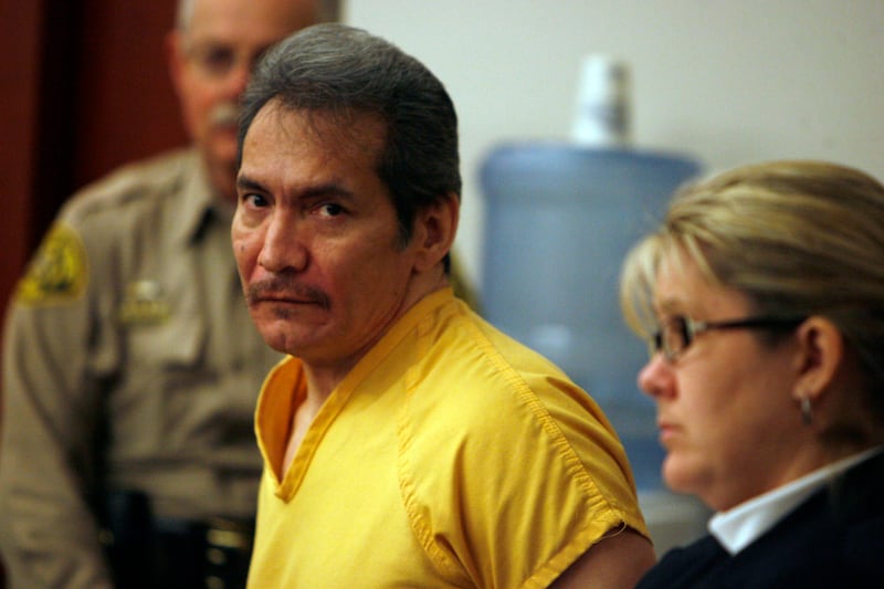 Convicted killer Floyd Eugene Maestas, alongside one of his attorneys, Denise Porter, is pictured during his sentencing on Feb. 6, 2008. Maestas died of unspecified natural causes on Sunday, Dec. 2, 2018, at the Utah State Prison.