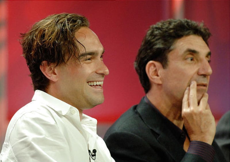 Johnny Galecki, left, and Chuck Lorre