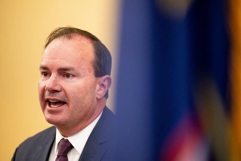 Sen. Mike Lee, R-Utah, is pictured at the Capitol in Salt Lake City.