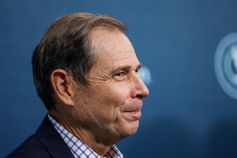 Rep. John Curtis, R-Utah, speaks at the Human Trafficking Policy and Education Summit at the Malouf Foundation in Logan.