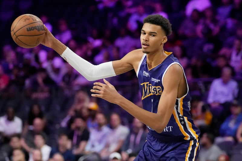 Boulogne-Levallois Metropolitans 92’s Victor Wembanyama plays in an exhibition game Tuesday, Oct. 4, 2022.