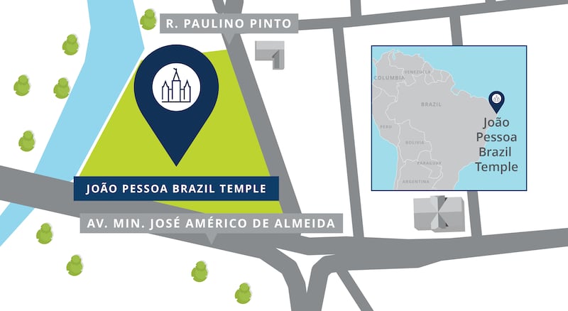 Site map for the João Pessoa Brazil Temple.