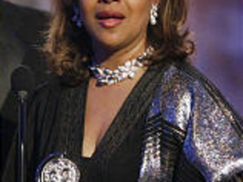 Phylicia Rashad accepts the Tony award for best featured actress in a play for "A Raisin in the Sun."
