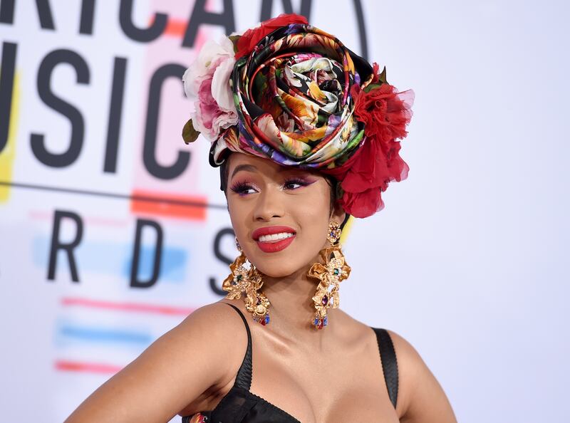 Cardi B arrives at the American Music Awards on Tuesday, Oct. 9, 2018, at the Microsoft Theater in Los Angeles. (Photo by Jordan Strauss/Invision/AP)