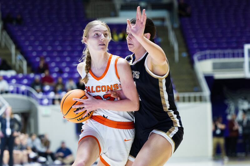 Skyridge player drives to the basket