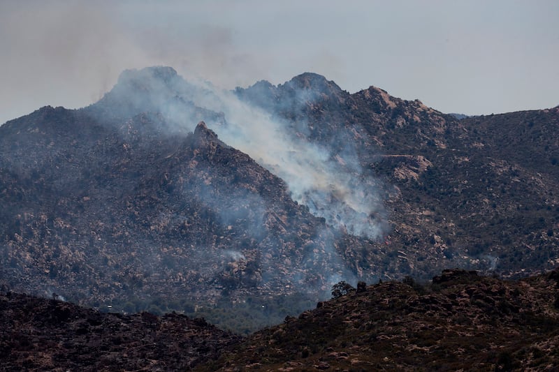 The Telegraph Fire burns in Globe, Ariz.
