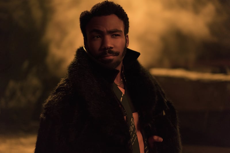 Donald Glover is Lando Calrissian in “Solo: A Star Wars Story.”