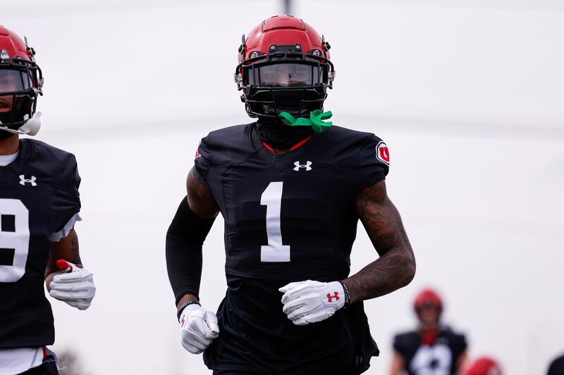 New Utah cornerback Miles Battle on the first day of the Utes’ spring practices on March 21, 2023, in Salt Lake City.