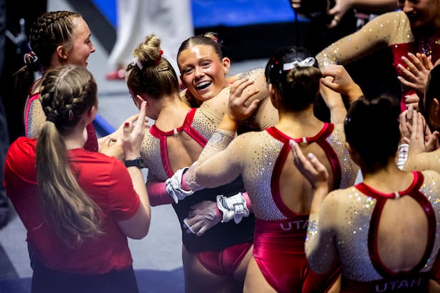 Utah gymnastics tops Denver on the road for 2nd straight Big 12 regular season title