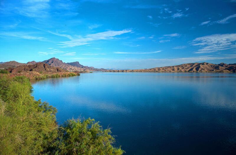 Lake Havasu is seen in an undated photo provided by the Lake Havasu City Convention & Visitors Bureau. On New Year’s Day 1960, a witnesses saw a plane with two men aboard crash into Lake Havasu, Arizona. Their bodies were recovered but the plane never was