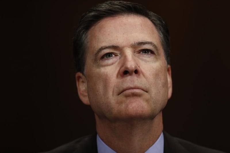 FILE- In this May 3, 2017, file photo, FBI Director James Comey listens on Capitol Hill in Washington. President Donald Trump has fired Comey. In a statement on Tuesday, May 9, Trump says Comey’s firing “will mark a new beginning” for the FBI. (AP Photo/C