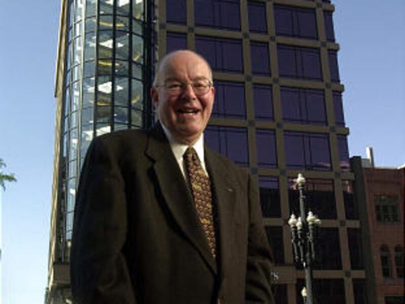 Deseret News publisher Jim Mortimer spearheaded new building.