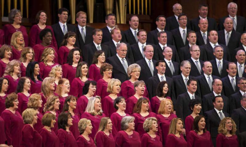 In this file photo, the Mormon Tabernacle Choir performs during the Sunday afternoon session of the 183rd Semiannual General Conference Sunday, Oct. 6, 2013. On April 18 and 19, the Choir will perform Handel's "Messiah" in the Tabernacle.