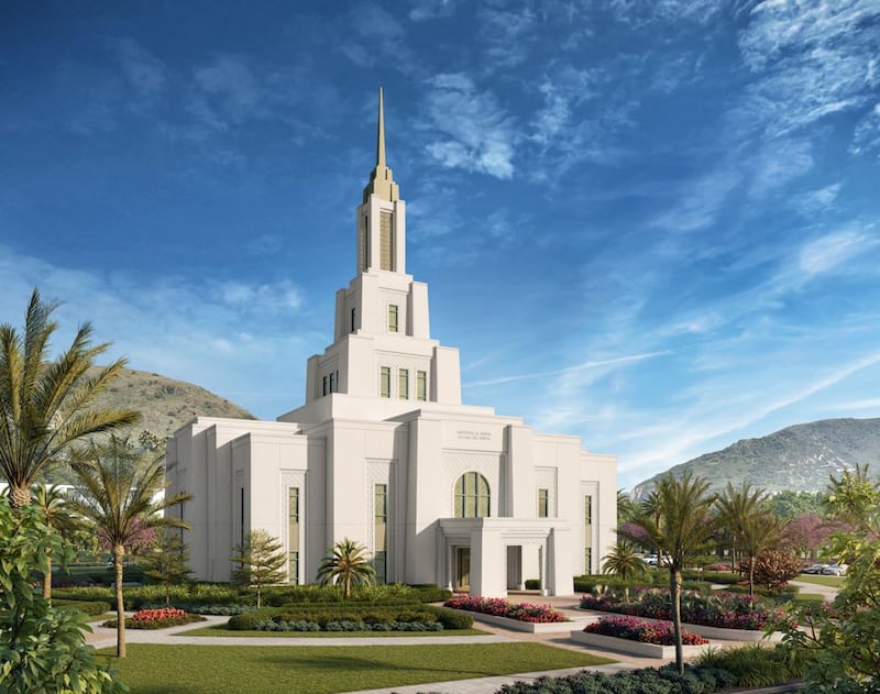 Exterior rendering of the Mexico City Benemérito Mexico Temple.