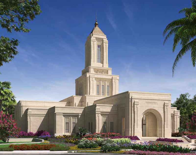 Exterior rendering of the Jacksonville Florida Temple.