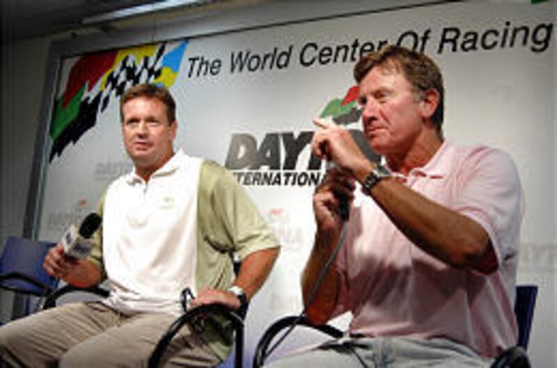 Oklahoma football coach Bob Stoops, left, and South Carolina coach Steve Spurrier field questions at a news conference earlier this summer. Spurrier has upset some prep coaches in South Carolina.