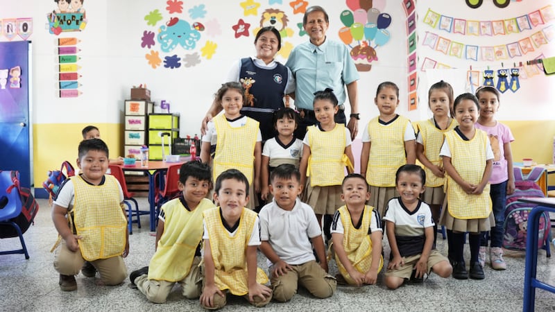 The Church of Jesus Christ of Latter-day Saints donates school furniture on July 23, 2025, in coordination with Guatemala's Ministry of Education, that will benefit students in Retalhuleu, Guatemala.