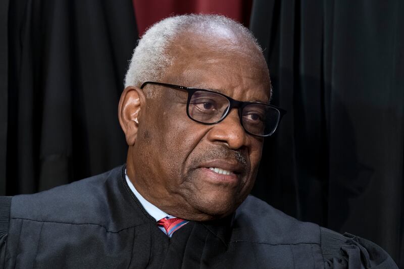 Supreme Court Justice Clarence Thomas poses for a picture in 2022.