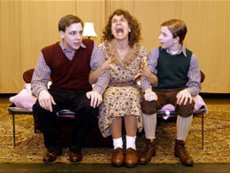 Chris Landis, left, Ibi Janko and Kooper Campbell as Jay, Bella and Arty in "Lost in Yonkers."