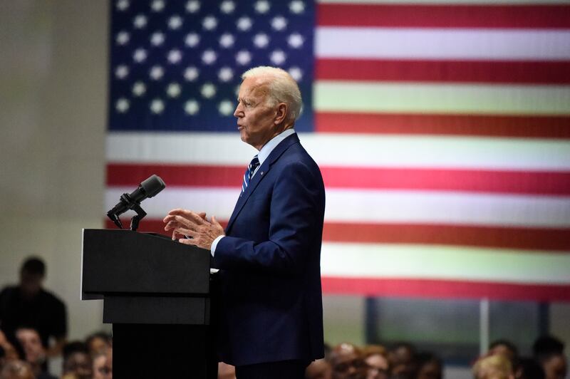 Democratic presidential candidate and former vice president Joe Biden speaks at a campaign event in Sumter, S.C, on Saturday, July 6, 2019.