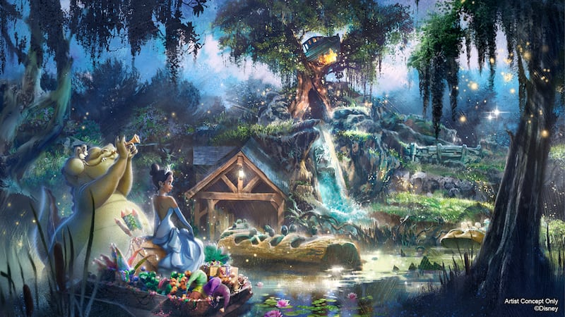 Splash Mountain will be replaced with Tiana’s Bayou Adventure, stemming from the Disney film “The Princess and the Frog.”