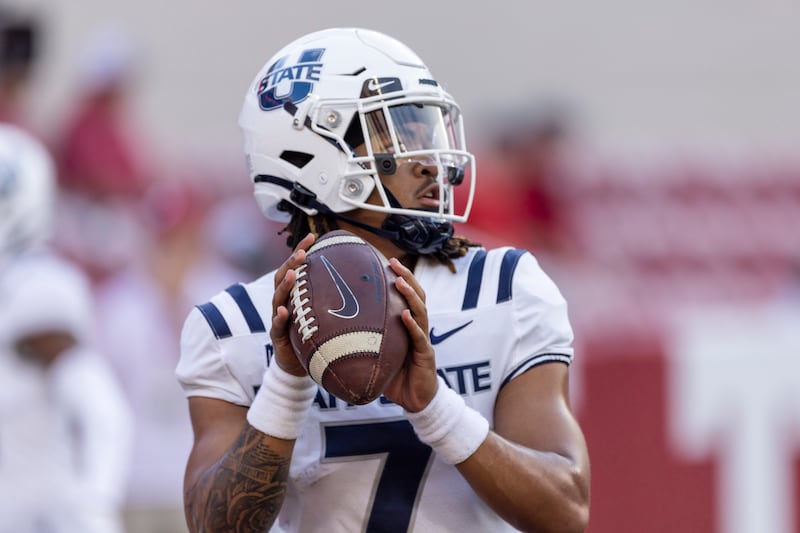 Bishop Davenport was pressed into action against Colorado State, after injuries to USU quarterback Cooper Legas and Levi Williams.