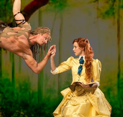As Tarzan, Derek Smith woos Anna Daines Rennaker as Jane in a previous production of "Tarzan" at Hale Centre Theatre. "Tarzan" returns to Hale Centre Theatre in its upcoming 2020 season.