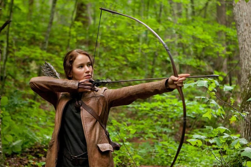 In this image released by Lionsgate, Jennifer Lawrence portrays Katniss Everdeen in a scene from \"The Hunger Games.\"