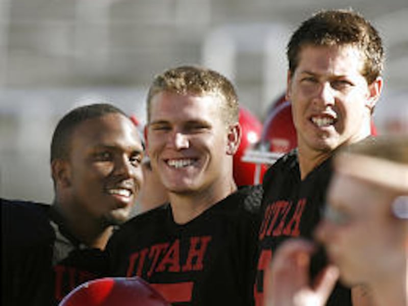 With starting quarterback Brian Johnson, left, redshirting, Brett Ratliff, middle, and Tommy Grady will battle for the starting job.