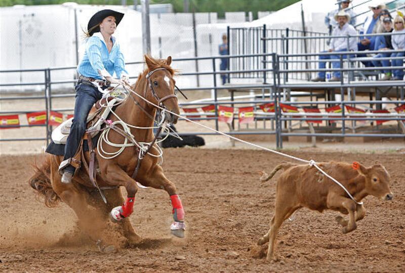 Kelsie Keller, from Sanpete High School, is among the breakaway ropers who will compete in today's state championship finals.