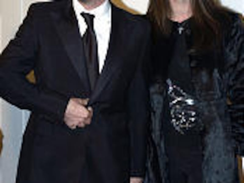Christian Slater poses with his wife of five years, TV producer Ryan Haddon.