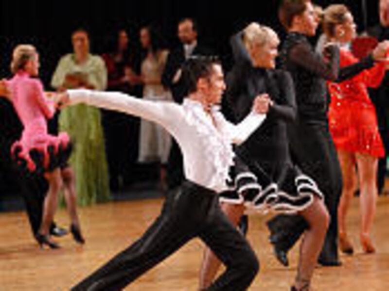 Jared Murillo performs at U.S. DanceSport Championships at BYU recently. Murillo has won multiple titles and is the U.S. Latin Youth ballroom champion.