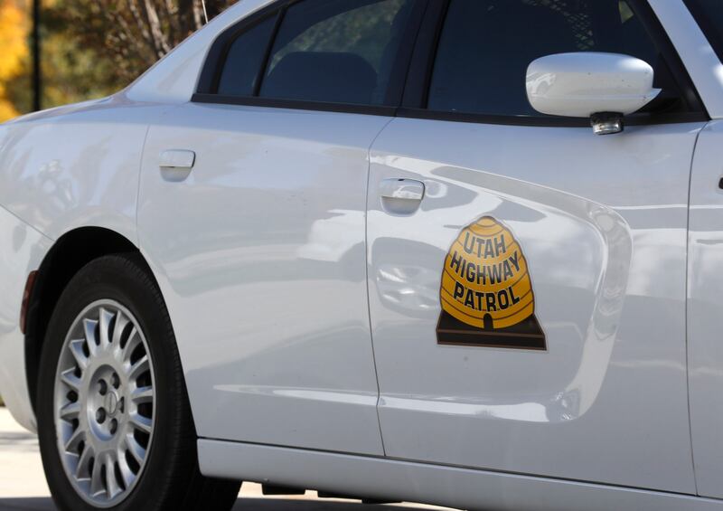 A Utah Highway Patrol vehicle in Salt Lake City is pictured on Thursday, Oct. 22, 2020.