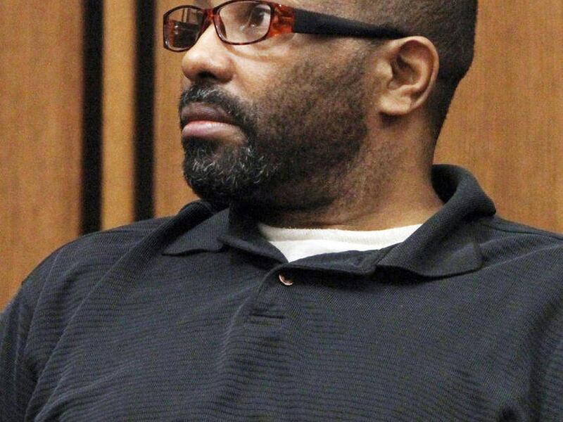 Anthony Sowell listens to the testimony of his niece, Tuesday, Aug. 2, 2011, the second day of the mitigation phase, in Cleveland. Davis testified about beatings she and her siblings suffered at the hands of their grandmother, Gertrude, while living on Pa