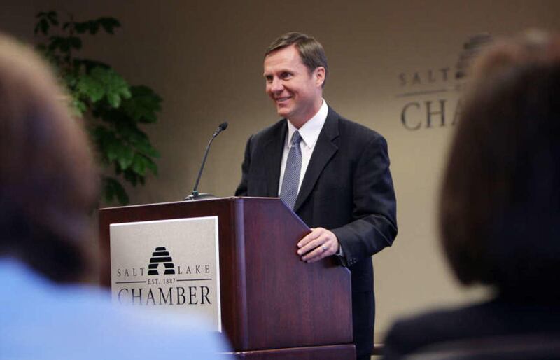 Stan Lockhart speaks about the importance of STEM education in Salt Lake City Friday, May 10, 2013.