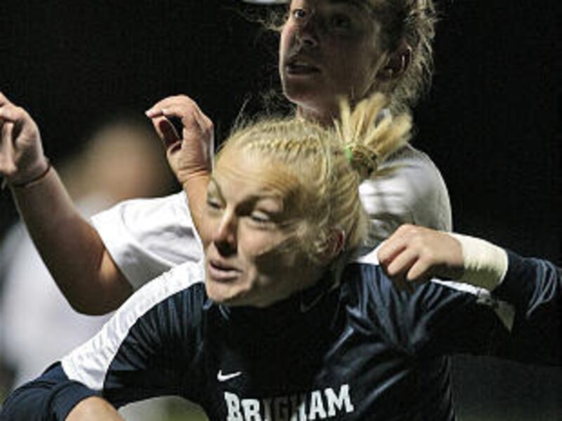 Katie Larkin (18), who was the Mountain West Conference Offensive Player of the Year as a senior at BYU, was selected 19th overall in the inaugural Women's Professional Soccer Draft. She will play for the Los Angeles Sol when the league starts in March.
