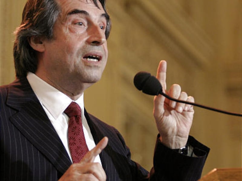 Riccardo Muti addresses reporters on June 2 in Chicago. Muti is a former music director of Milan's famed Teatro alla Scala.