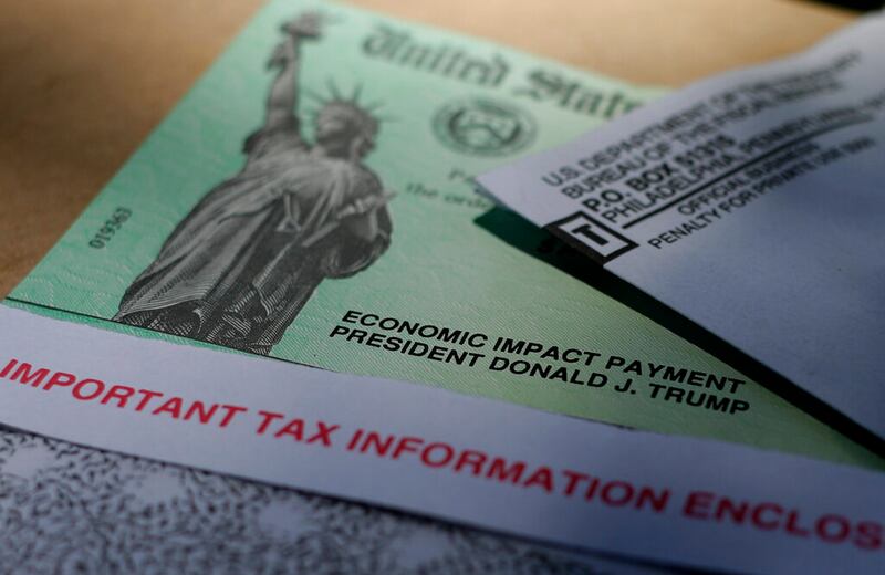A stimulus check issued by the IRS.