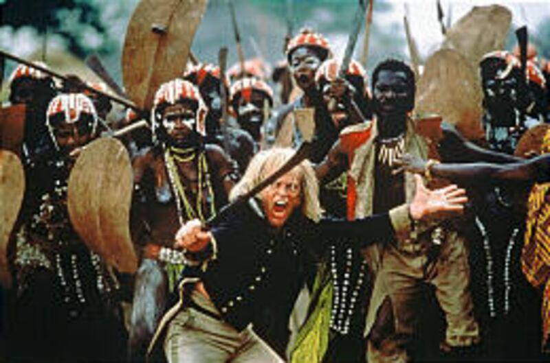 In "Cobra Verde" Klaus Kinski portrays a 19th century scoundrel in Brazil and eventually in Africa.